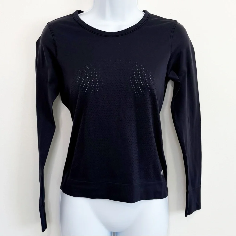 LULULEMON Breeze By Long Sleeve Navy Blue Size 4 - Picture 2 of 10